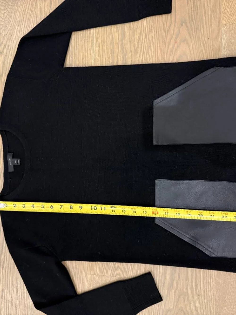 J.Crew Merio Leather Pocket Sweater